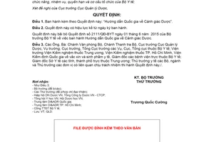 Quyết định 122/QĐ-BYT 2021 hướng dẫn Quốc gia về Cảnh giác Dược