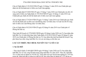 Kế hoạch 51/KH-UBND 2021 Ứng phó thảm họa cháy rừng tỉnh Bến Tre