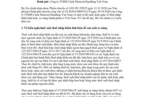 Công văn 61/BTC-CST 2021 thuế nhập khẩu linh kiện xe nâng thành phẩm