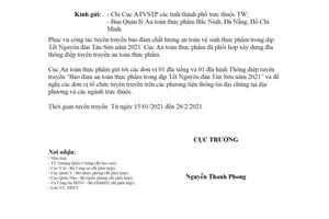 Công văn 59/ATTP-NĐTT 2021 bảo đảm an toàn thực phẩm trong dịp Tết Nguyên đán Tân Sửu