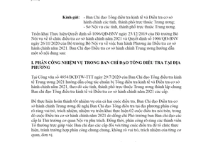 Công văn 209/BNV-BCĐ 2021 hướng dẫn triển khai cuộc Điều tra cơ sở hành chính tại địa phương