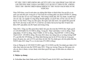 Chỉ thị 215/CT-TCHQ 2021 quản lý chống thất thu trong triển khai nhiệm vụ thu ngân sách nhà nước