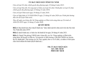 Quyết định 02/2021/QĐ-UBND mật độ chăn nuôi trên địa bàn tỉnh Tây Ninh đến năm 2030