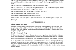 Nghị định 04/2021/NĐ-CP xử phạt vi phạm hành chính trong lĩnh vực giáo dục