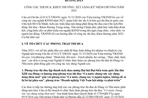 Hướng dẫn 16/HD-VKSTC 2021 công tác thi đua khen thưởng xét tặng Kỷ niệm chương