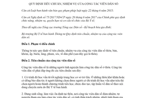 Thông tư 02/2021/TT-BYT Quy định tiêu chuẩn nhiệm vụ của cộng tác viên dân số