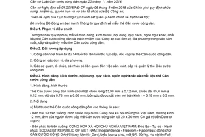 Thông tư 06/2021/TT-BCA quy định mẫu thẻ Căn cước công dân