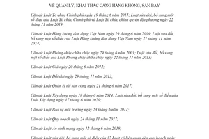 Nghị định 05/2021/NĐ-CP quản lý khai thác cảng hàng không sân bay