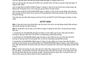 Quyết định 01/2021/QĐ-UBND tổ chức và hoạt động của Đội Dân phòng ở cấp xã tỉnh Bình Dương