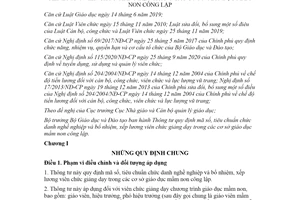 Thông tư 01/2021/TT-BGDĐT mã số và bổ nhiệm xếp lương viên chức giảng dạy giáo dục mầm non công lập