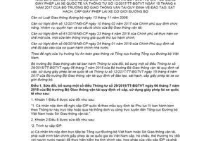 Thông tư 01/2021/TT-BGTVT sửa đổi Thông tư 29/2015/TT-BGTVT cấp sử dụng giấy phép lái xe quốc tế