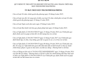 Quyết định 03/2021/QĐ-UBND trợ giúp xã hội đối với người lang thang thành phố Hải Phòng