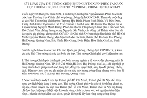 Thông báo 26/TB-VPCP 2021 kết luận của Thủ tướng tại cuộc họp về phòng chống dịch COVID-19