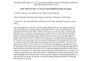 Công điện 45/CĐ-UBATGTQG 2021 bảo đảm trật tự an toàn giao thông ngày cuối đợt nghỉ Tết