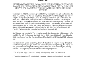 Thông báo 61/TB-UBND 2021 phòng chống dịch bệnh Covid19 Hải Phòng