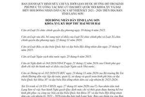 Nghị quyết 01/2021/NQ-HĐND mức chi hỗ trợ kinh phí phục vụ bầu cử đại biểu Quốc hội Lạng Sơn