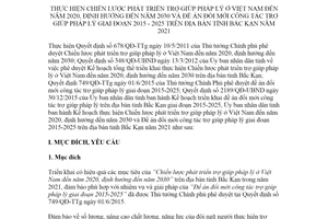 Kế hoạch 60/KH-UBND 2021 Chiến lược phát triển trợ giúp pháp lý ở Việt Nam tỉnh Bắc Kạn