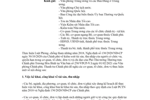 Công văn 252/TTCP-C.IV 2021 kiểm soát tài sản thu nhập