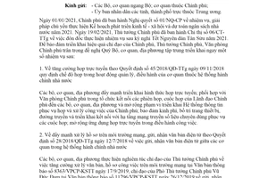 Công văn 1250/VPCP-KSTT 2021 triển khai nhiệm vụ Chính phủ Thủ tướng Chính phủ giao