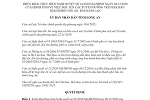 Quyết định 09/2021/QĐ-UBND thực hiện Nghị quyết 24/2020/NQ-HĐND tỉnh Long An