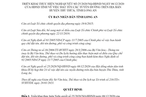 Quyết định 10/2021/QĐ-UBND thực hiện Nghị quyết 25/2020/NQ-HĐND tỉnh Long An