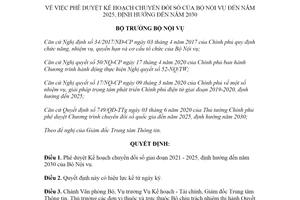 Quyết định 151/QĐ-BNV 2021 Kế hoạch chuyển đổi số của Bộ Nội vụ đến năm 2025 định hướng 2030