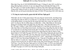 Công văn 165/UBDT-CSDT 2021 Kế hoạch triển khai Kết luận 92-KL/TW