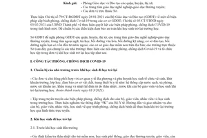 Công văn 557/SGDĐT-CTTT 2021 đảm bảo an toàn khi học sinh trở lại trường học Sở Giáo dục Hà Nội