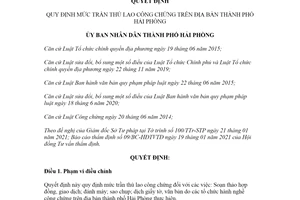 Quyết định 05/2021/QĐ-UBND quy định mức trần thù lao công chứng thành phố Hải Phòng