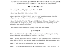 Quyết định 1470/QĐ-BYT 2021 Hướng dẫn điều trị quản lý bệnh thận mạn giai đoạn cuối trong dịch COVID19