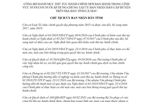 Quyết định 384/QĐ-UBND 2021 công bố thủ tục hành chính Nuôi con nuôi Ủy ban huyện Cà Mau