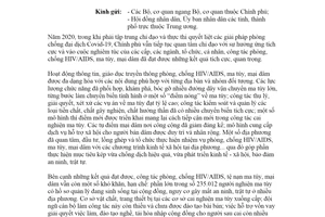 Công văn 1477/VPCP-KGVX 2021 phương hướng nhiệm vụ Chương trình công tác của Ủy ban chống AIDS