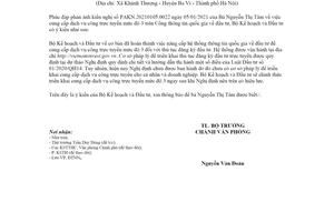 Công văn 1112/BKHĐT-ĐTNN 2021 trả lời kiến nghị dịch vụ công trực tuyến về đầu tư