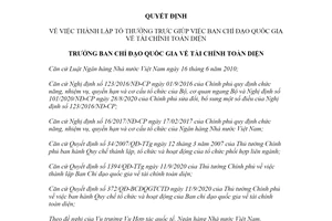 Quyết định 272/QĐ-BCĐQGTCTD 2021 thành lập Tổ giúp việc Ban Chỉ đạo về tài chính toàn diện