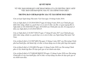 Quyết định 273/QĐ-BCĐQGTCTD 2021 Quy chế hoạt động Tổ giúp việc Ban Chỉ đạo về tài chính