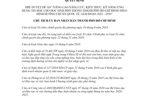 Quyết định 762/QĐ-UBND 2021 kỹ năng ứng dụng Tin học cho học sinh phổ thông Hồ Chí Minh