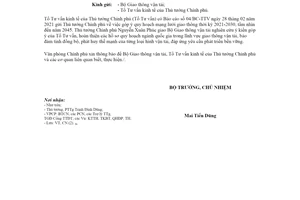 Công văn 1502/VPCP-CN 2021 hồ sơ quy hoạch ngành quốc gia trong lĩnh vực giao thông vận tải