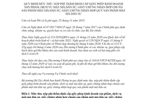 Thông tư 18/2021/TT-BTC mức thu nộp phí thẩm định cấp giấy phép kinh doanh sản phẩm dịch vụ mật mã dân sự