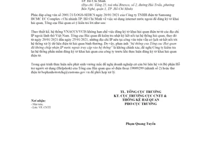 Công văn 1113/TCHQ-CNTT  2021 sử dụng internet nước ngoài để đăng ký tờ khai hải quan