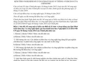 Nghị định 19/2021/NĐ-CP sửa đổi Nghị định 23/2014/NĐ-CP Điều lệ Quỹ Phát triển khoa học công nghệ