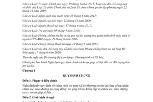 Nghị định 20/2021/NĐ-CP chính sách trợ giúp xã hội đối với đối tượng bảo trợ xã hội