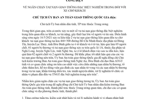 Công điện 62/CĐ-UBATGTQG 2021 ngăn chặn tai nạn giao thông đặc biệt nghiêm trọng đối với xe chở khách