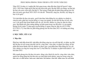 Công văn 293/KH-UBDT 2021 phát động phong trào thi đua yêu nước