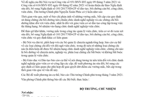 Công văn 1797/VPCP-TCCV 2021 báo cáo nội dung về các loại chứng chỉ bồi dưỡng đối với viên chức