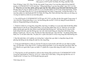 Công văn 188/TTrB-P1 năm 2021 tăng cường thanh tra thực hiện Tháng hành động vì an toàn thực phẩm