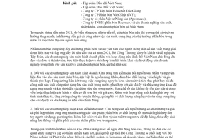 Công văn 1321/BCT-HC 2021 tăng cường hoạt động sản xuất phân bón trên thị trường nội địa