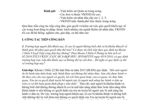 Công văn 1066/VKSTC-V12 2021 giải đáp khó khăn vướng mắc trong công tác tiếp công dân