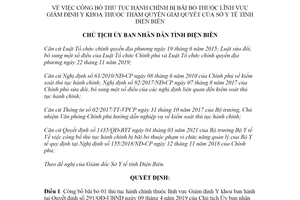 Quyết định 345/QĐ-UBND 2021 công bố thủ tục hành chính Giám định Y khoa Sở Y tế tỉnh Điện Biên