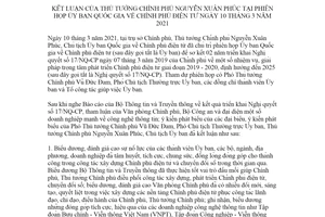 Thông báo 60/TB-VPCP 2021 kết luận phiên họp về Chính phủ điện tử