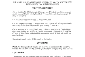 Quyết định 432/QĐ-TTg 2021 Quy hoạch tổng thể điều tra cơ bản tài nguyên nước đến 2030